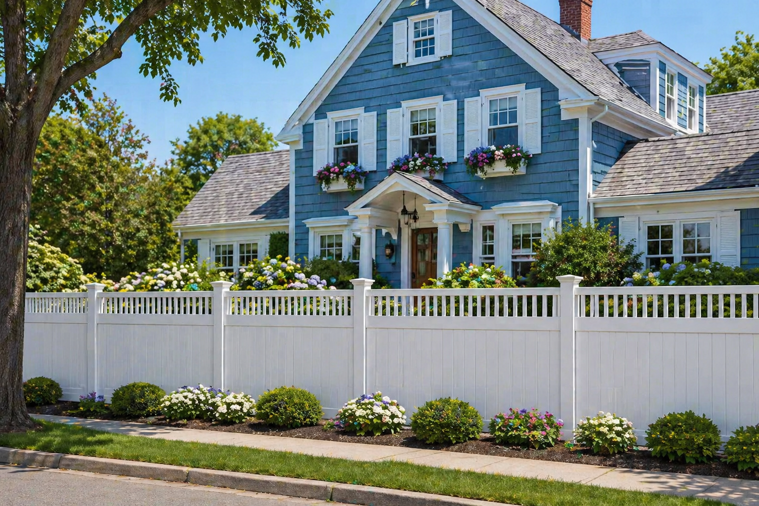 PVC fence Long Island installation