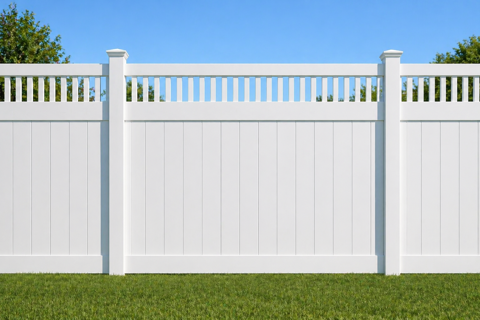 vinyl privacy fence Long Island backyard