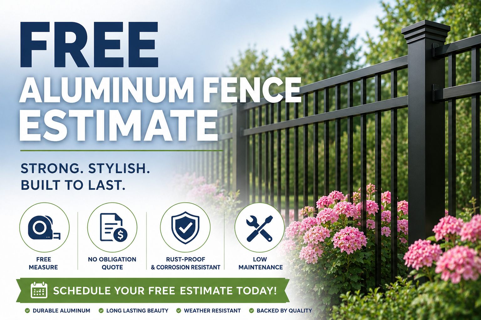 Free Aluminum Fence Estimate Free Aluminum Fence Estimate