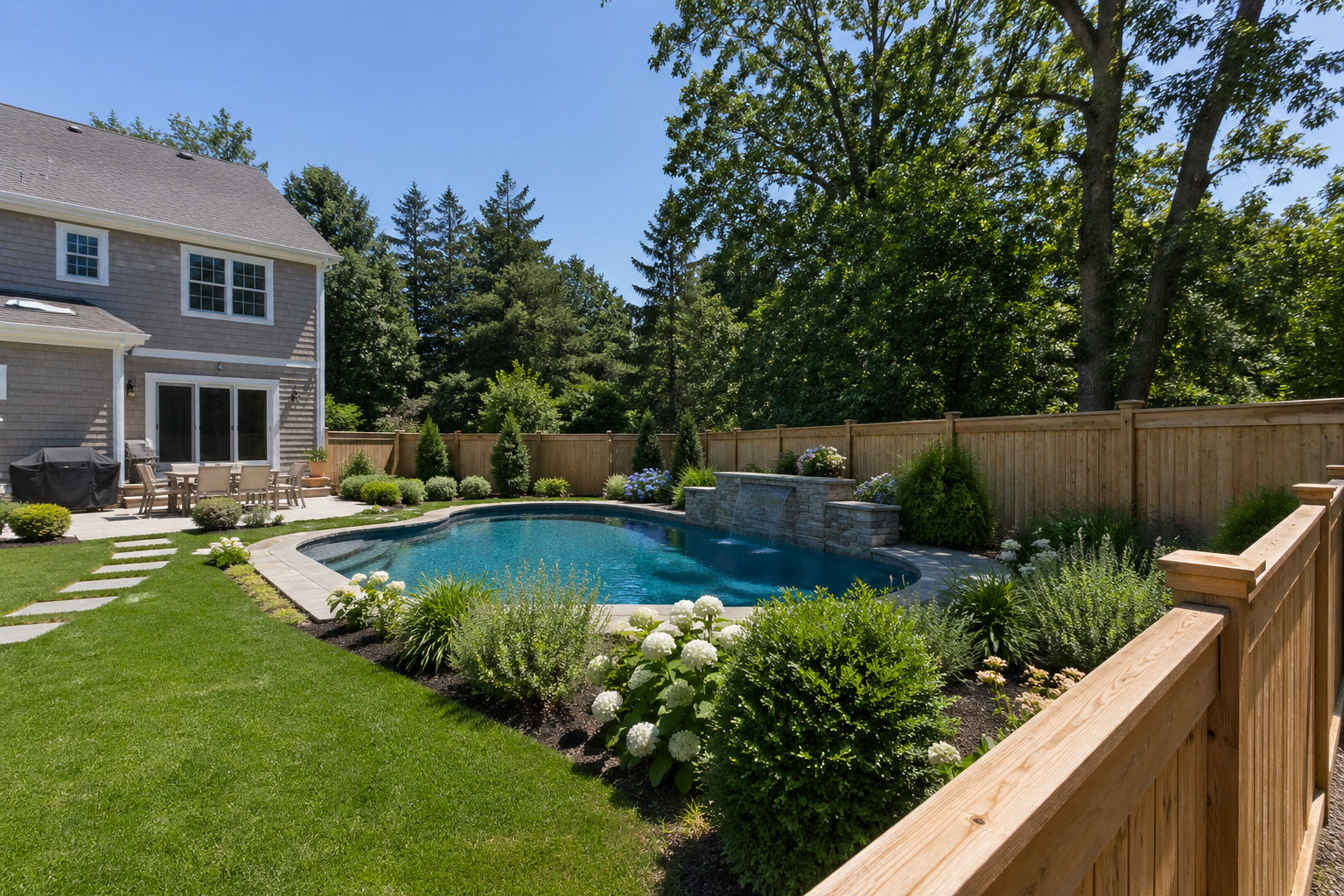 wood fence Long Island installation
